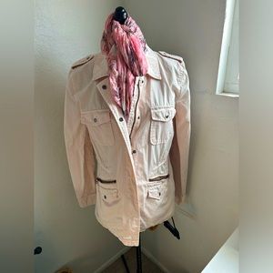 Lily Aldridge for Velvet pink, lightweight cotton utility jacket. Size Medium.